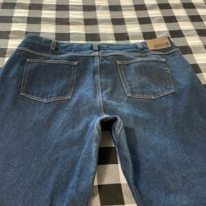 Duluth Trading Relaxed Fit Jeans Men's Size 42 x 32 Thick Heavy Cotton Dark
